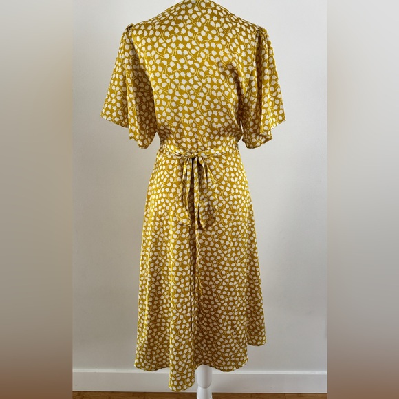 FRNCH Paris Yellow & white Floral wrap Dress - Picture 2 of 5
